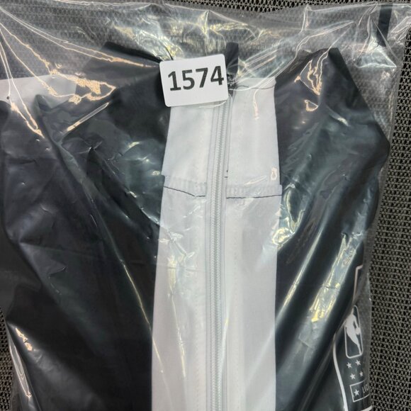 NBA Licensed Apparel Upswing Jacket Mens L Black & White Lightweight Windbreaker - Picture 9 of 9